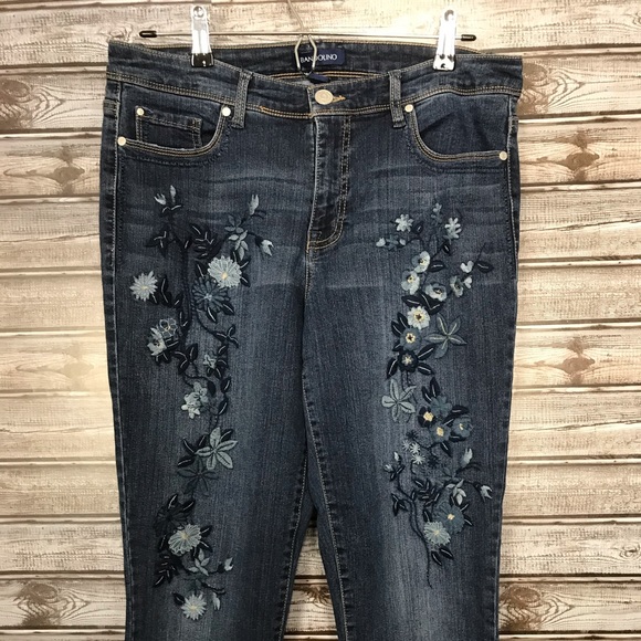bandolino embroidered jeans